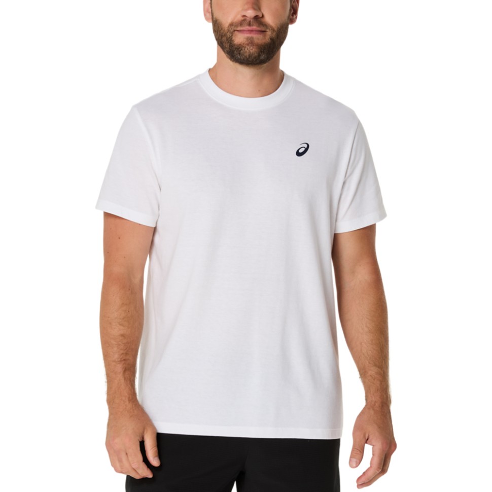 Футболка чоловіча Asics ROAD GRAPHIC SS TEE біла 2031F026-101 — фото 1