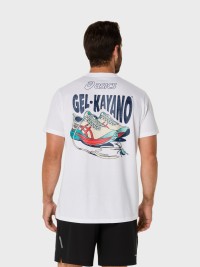 Футболка мужская Asics ROAD GRAPHIC SS TEE белая 2031F026-101 изображение 4