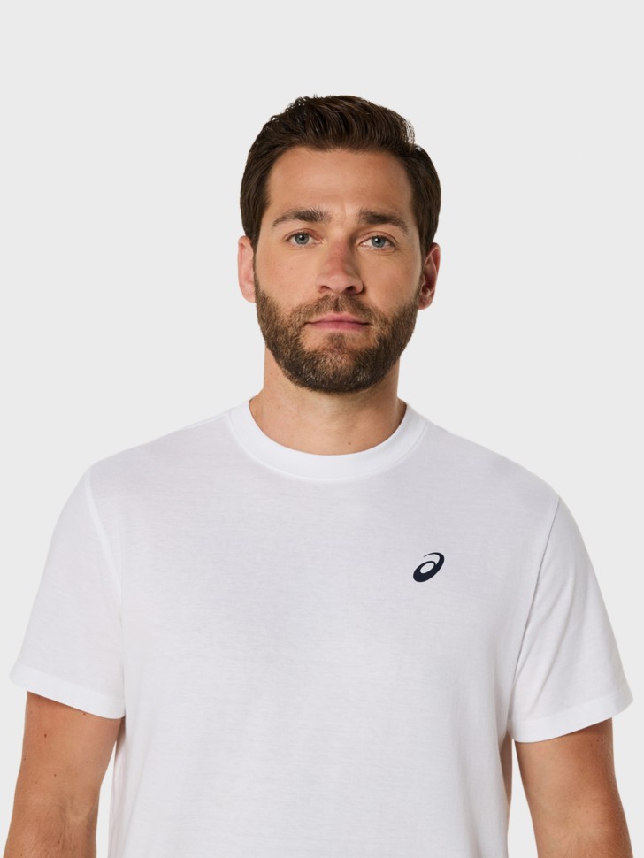 Футболка мужская Asics ROAD GRAPHIC SS TEE белая 2031F026-101 изображение 5
