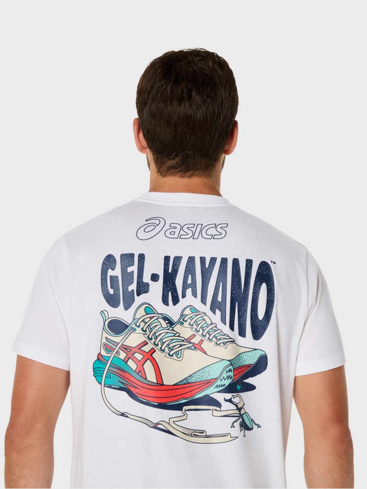 Футболка мужская Asics ROAD GRAPHIC SS TEE белая 2031F026-101 изображение 6