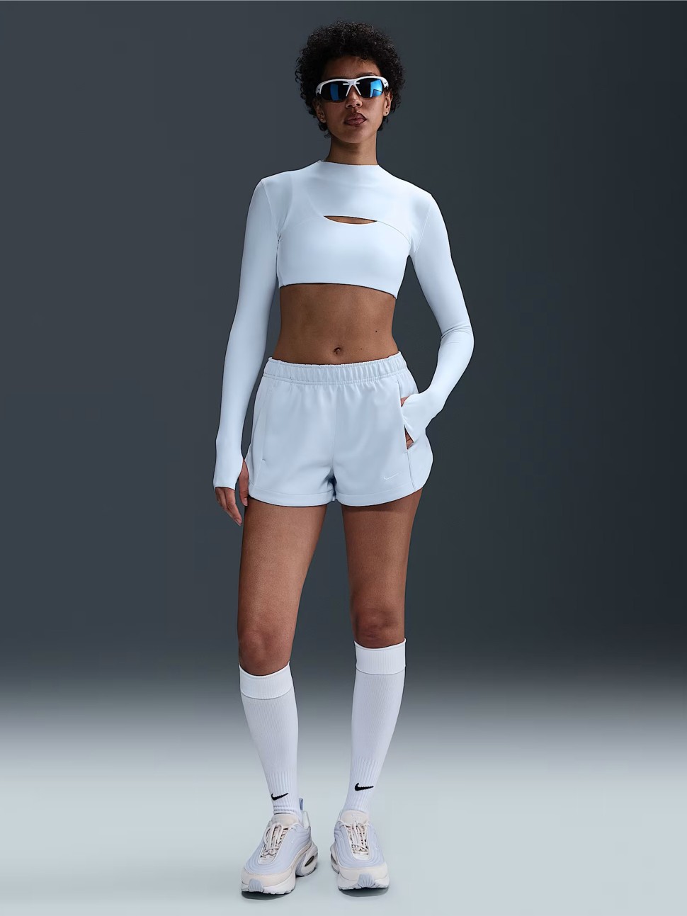 Шорти жіночі Nike W NSW NK WR PLY KNT MR 2" SHRT блакитні HJ1406-423 — фото 2