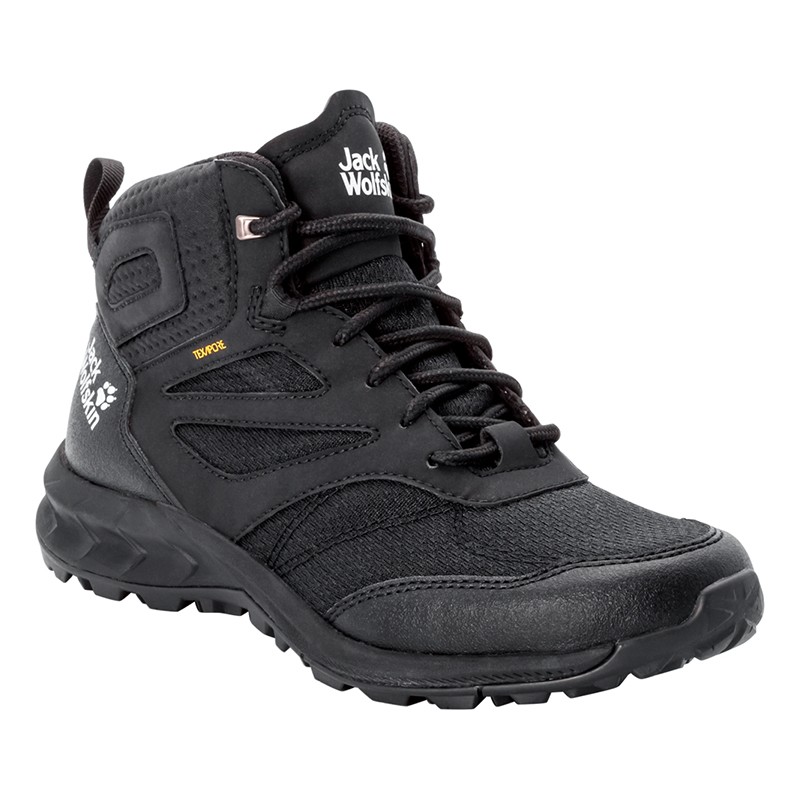 Ботинки женские Jack Wolfskin Woodland Texapore Mid W черные 4039231-6000 изображение 1