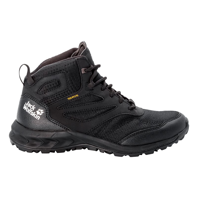 Ботинки женские Jack Wolfskin Woodland Texapore Mid W черные 4039231-6000 изображение 3