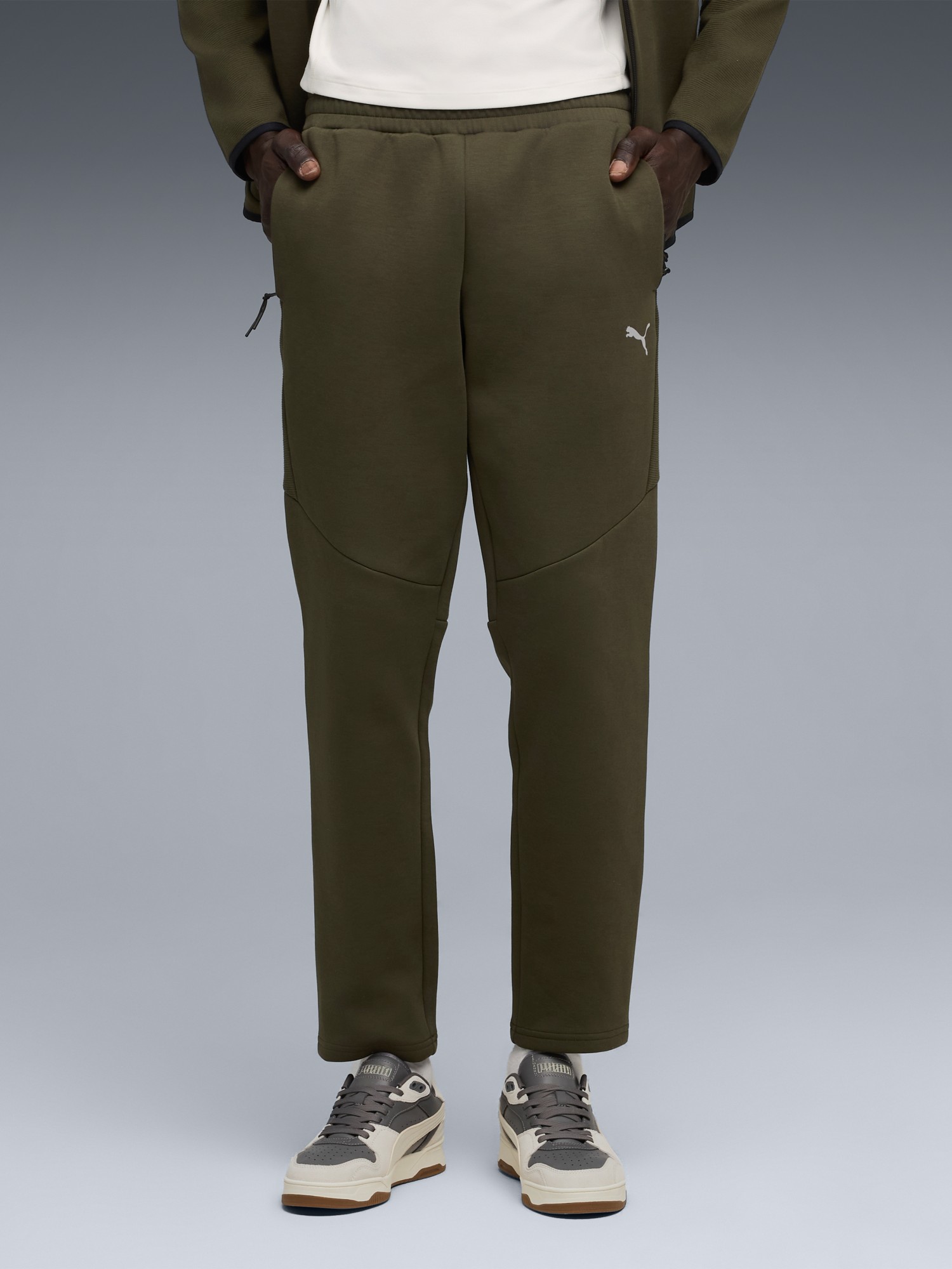 Брюки мужские Puma EVOSTRIPE Pants DK хаки 68823470 изображение 2