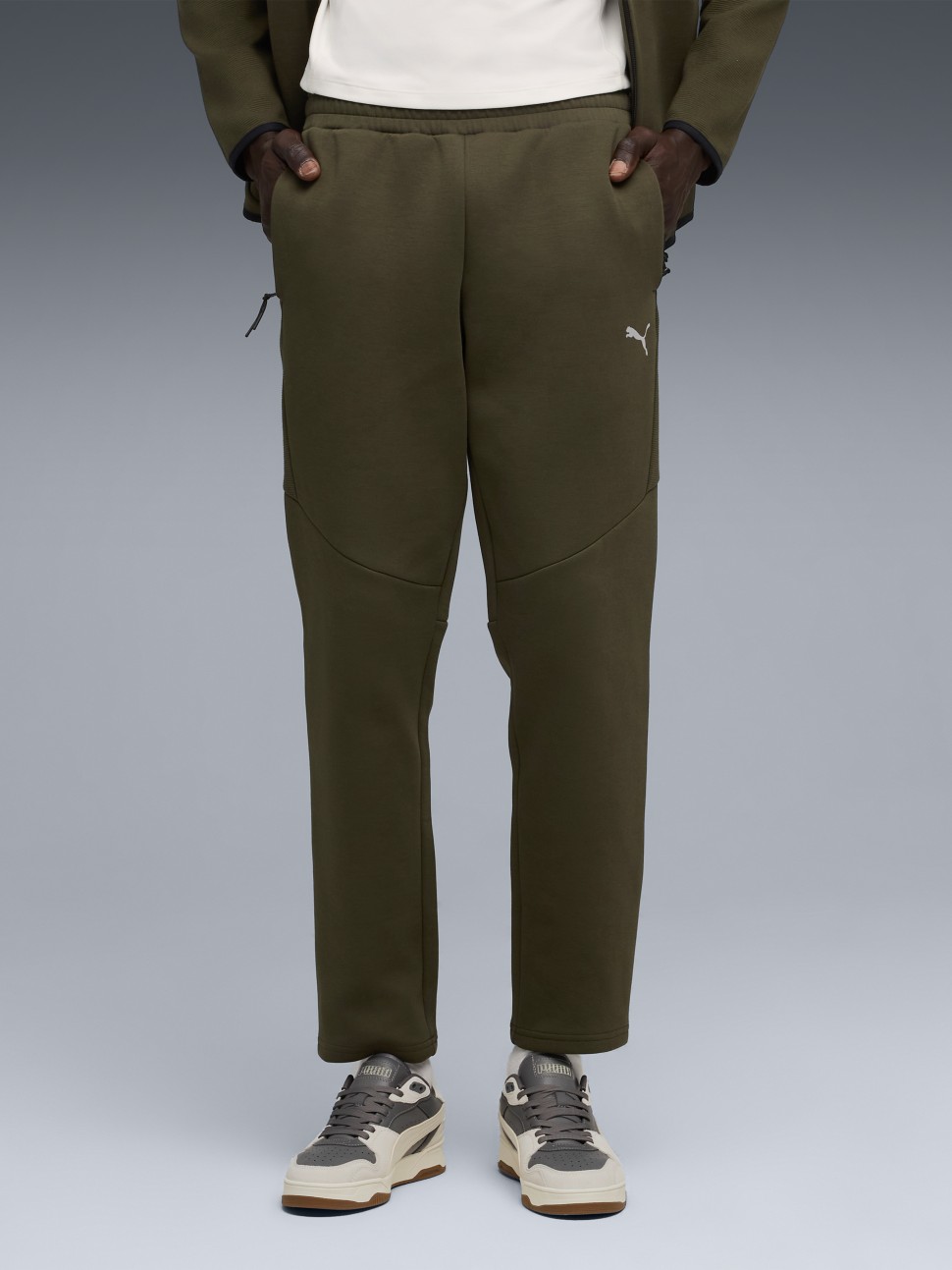 Штани чоловічі Puma EVOSTRIPE Pants DK хакі 68823470 — фото 2