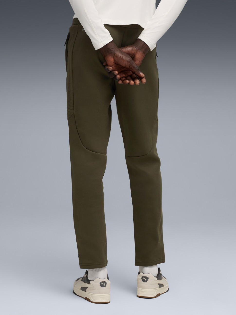 Штани чоловічі Puma EVOSTRIPE Pants DK хакі 68823470 — фото 3