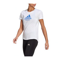 Футболка женская Adidas Run Logo Tee W белая GJ6458 изображение 2