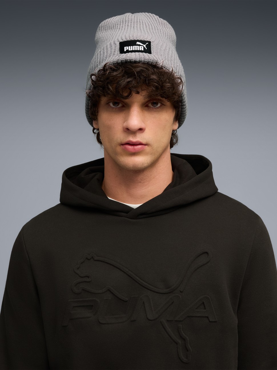 Шапка Puma ESS High Crown Beanie сіра 02641002 — фото 5