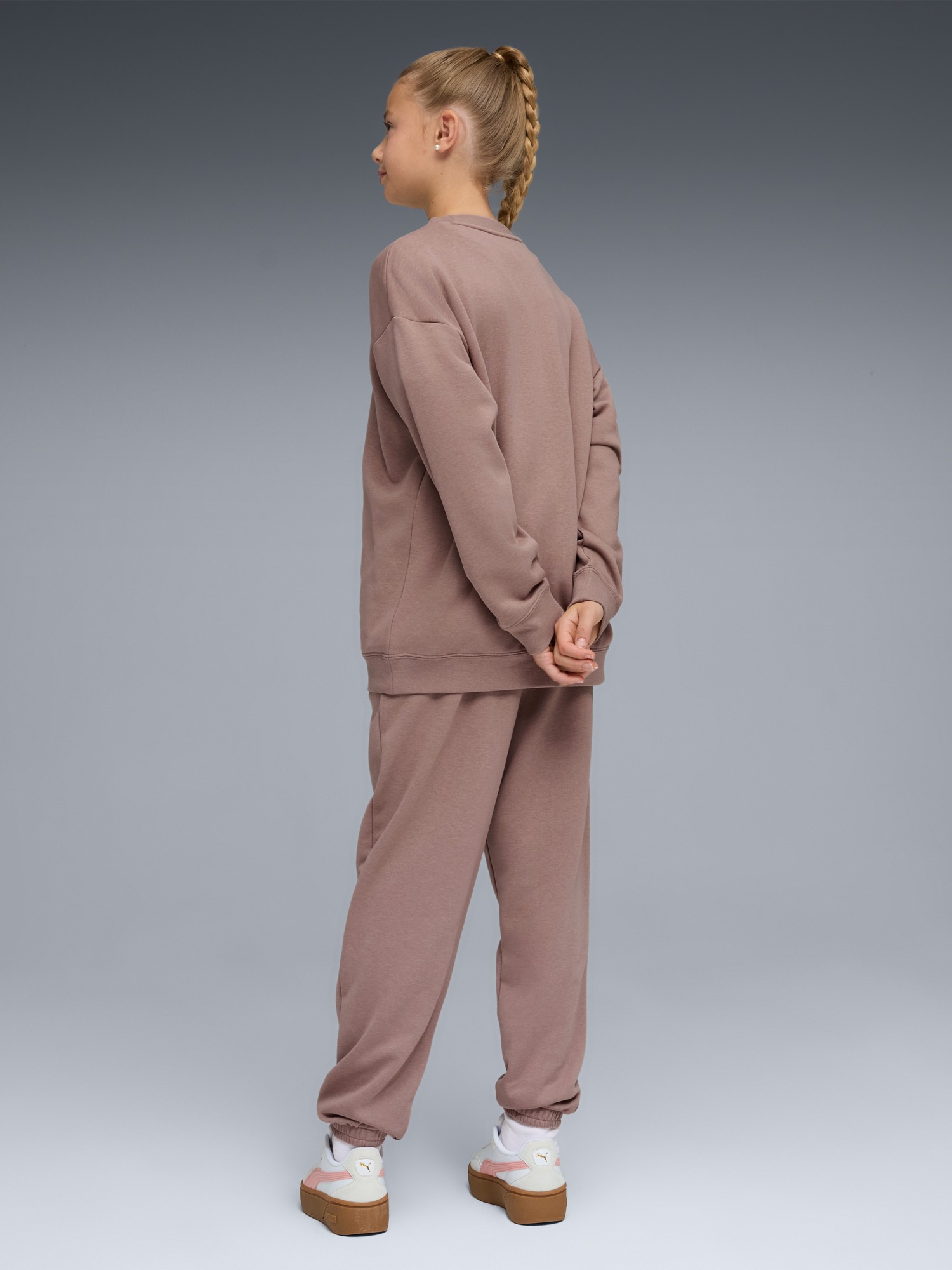 Костюм дитячий Puma Loungewear Oversized Sweat Suit TR G мокко 69339588 изображение 3