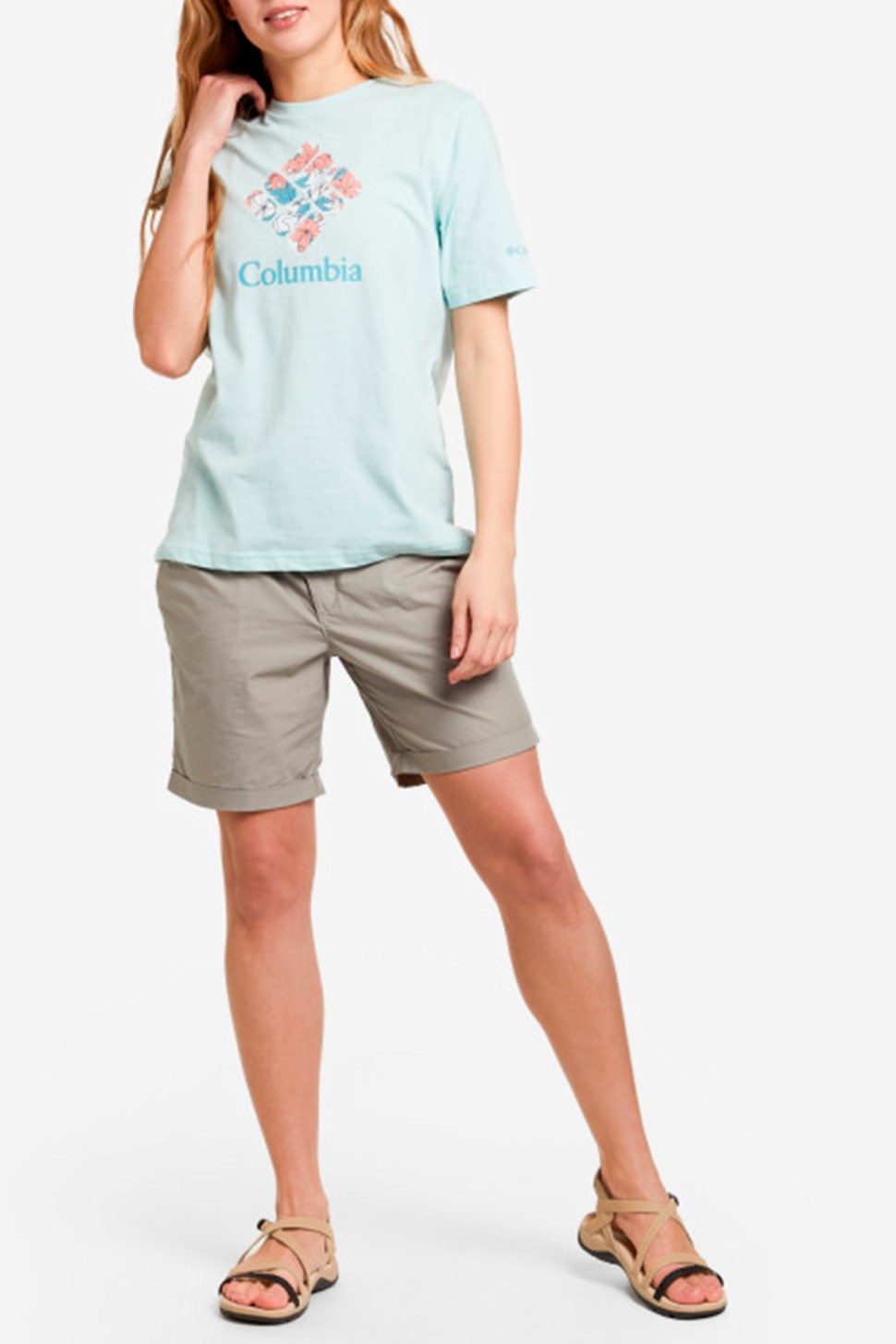Футболка жіноча Columbia Timber Point™ Graphic Tee зелена 2022261-329 — фото 4