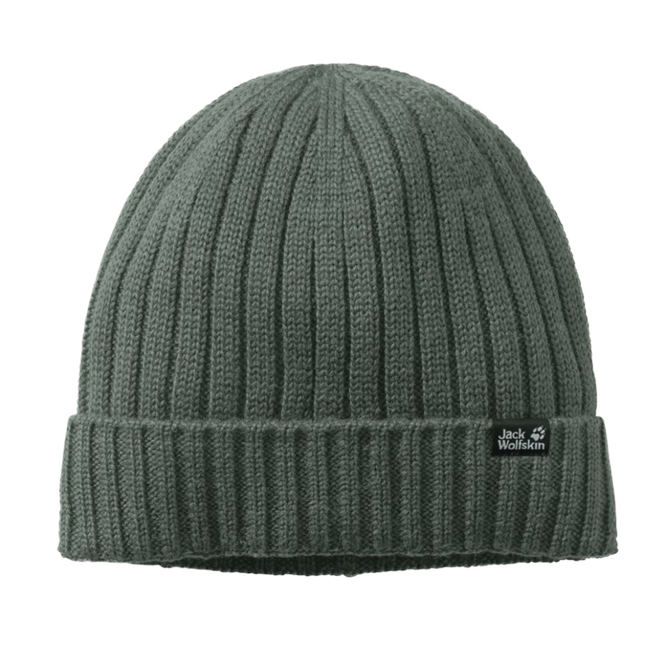 Шапка унісекс Jack Wolfskin STORMLOCK RIP KNIT CAP сіра 1907121-4311 — фото 1