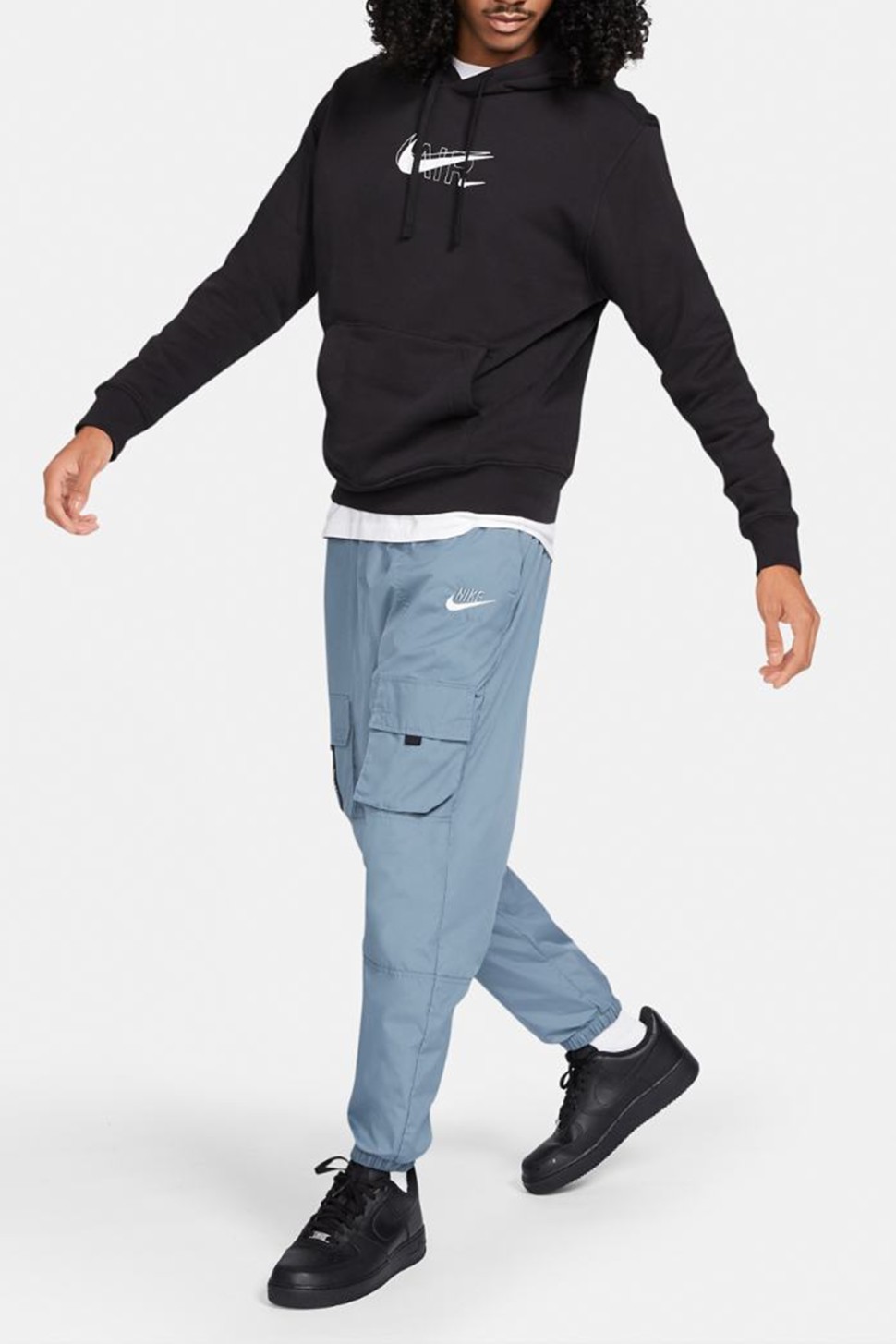Толстовка чоловіча Nike M Nsw Hoodie Po Air Prnt Pack чорна DD9694-010 — фото 2