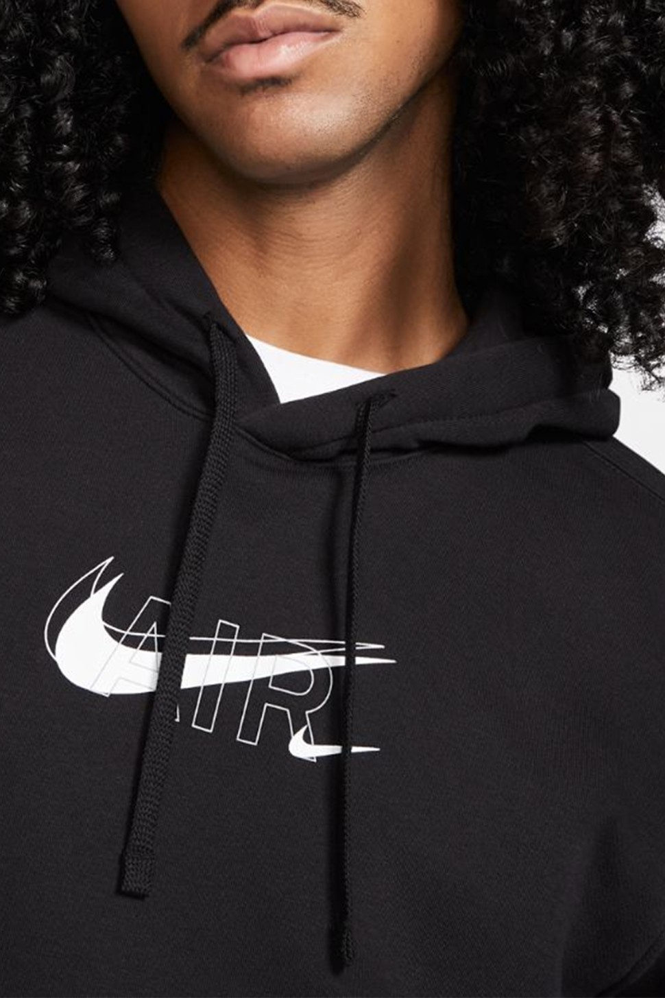 Толстовка чоловіча Nike M Nsw Hoodie Po Air Prnt Pack чорна DD9694-010 — фото 3
