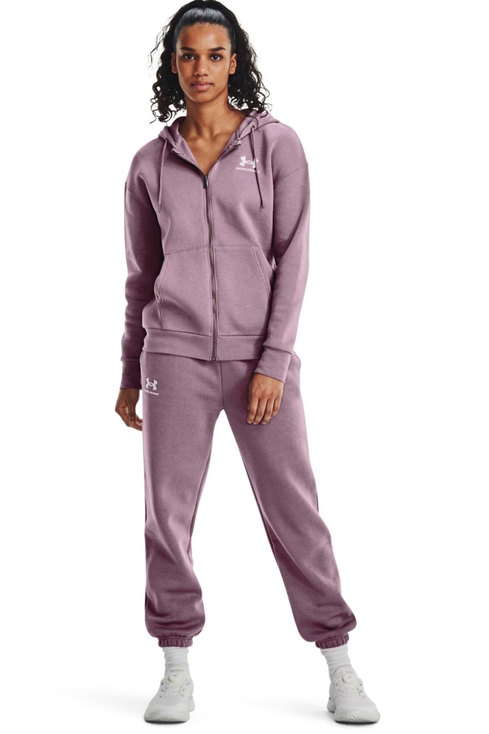 Штани жіночі Under Armour Essential Fleece Joggers фіолетові 1373034-500 — фото 5