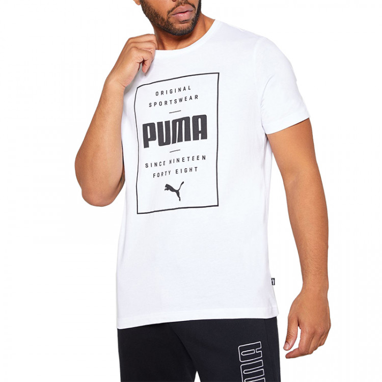 Футболка мужская Puma Box Tee белая 85407602 изображение 1