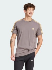 Футболка мужская Adidas M 3S SJ T коричневая IS1334 изображение 2