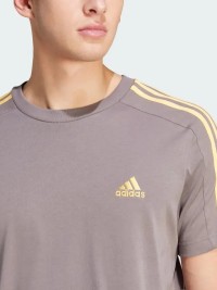 Футболка мужская Adidas M 3S SJ T коричневая IS1334 изображение 4