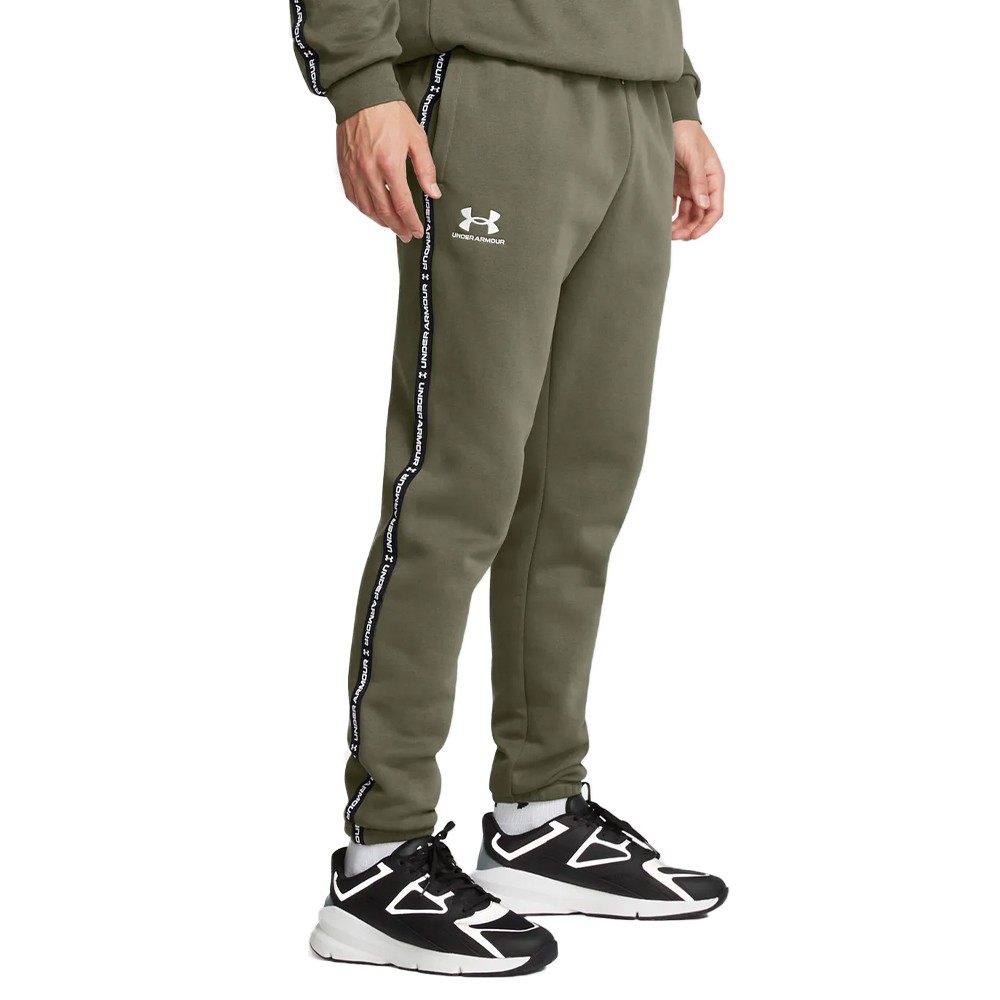 Брюки мужские Under Armour UA Icon Fleece Jgr Taping оливковые 1389358-390