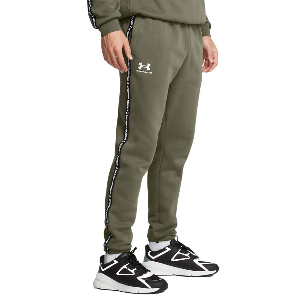 Штани чоловічі Under Armour UA Icon Fleece Jgr Taping оливкові 1389358-390 — фото 1