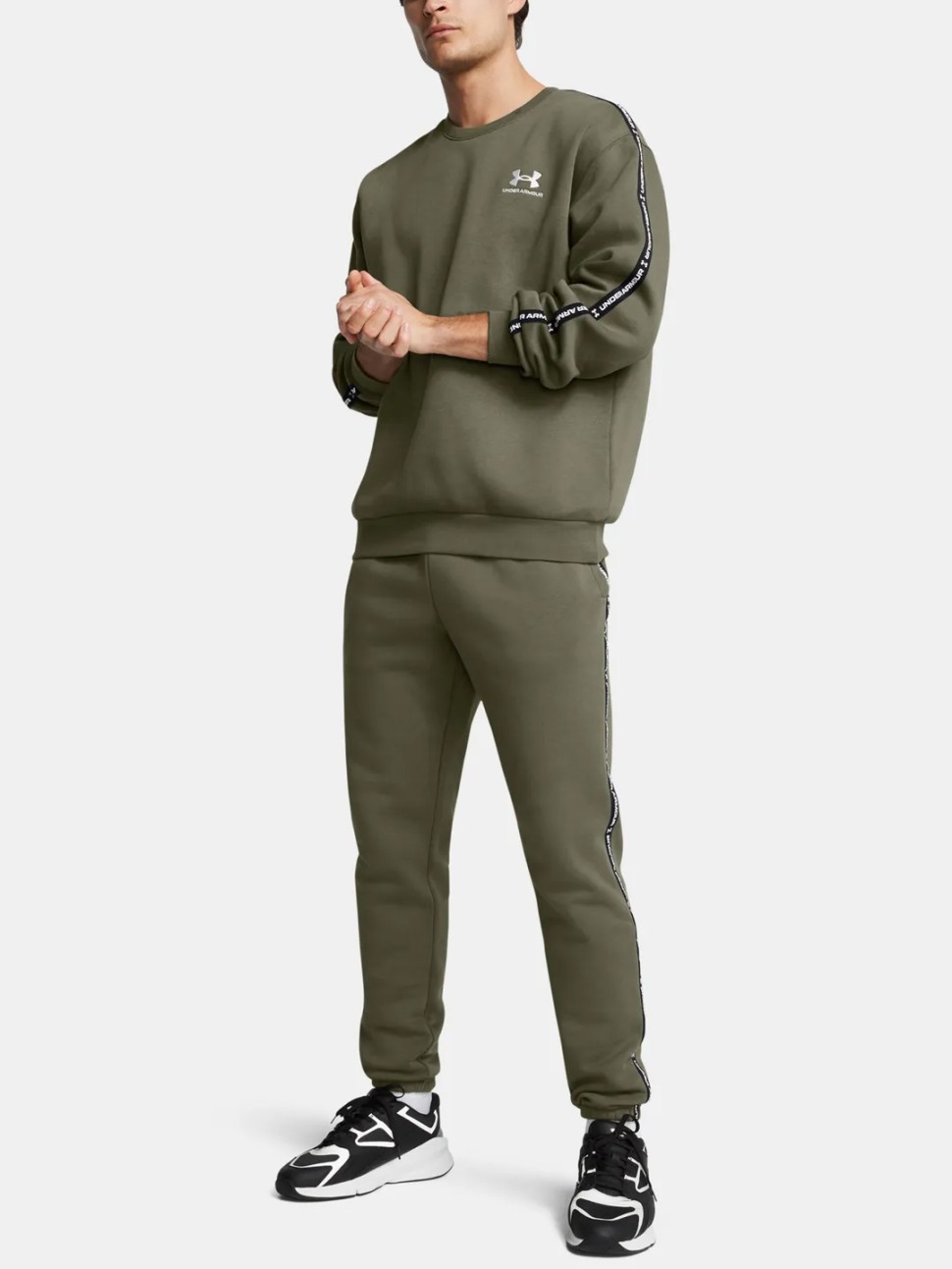 Штани чоловічі Under Armour UA Icon Fleece Jgr Taping оливкові 1389358-390 — фото 5