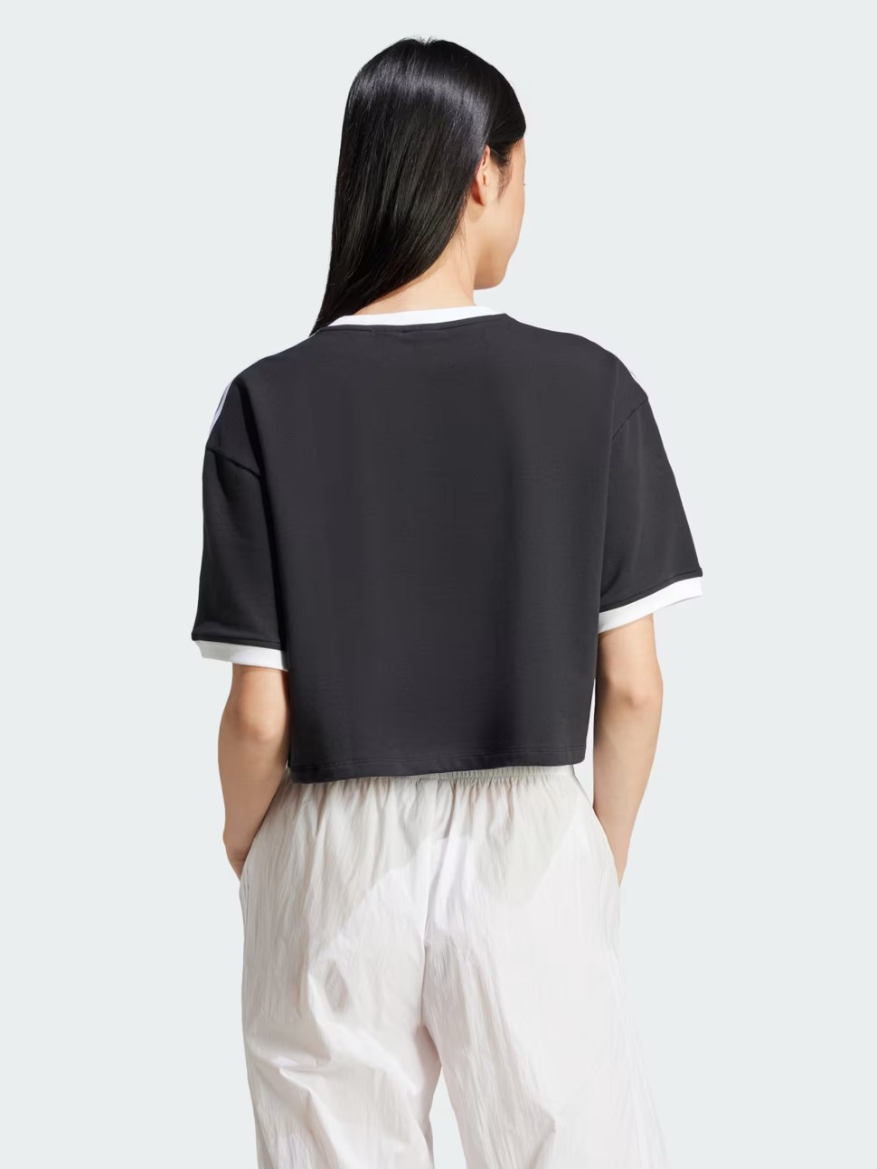 Футболка жіноча Adidas 3S LOOSE CROP T чорна JC8149 — фото 3