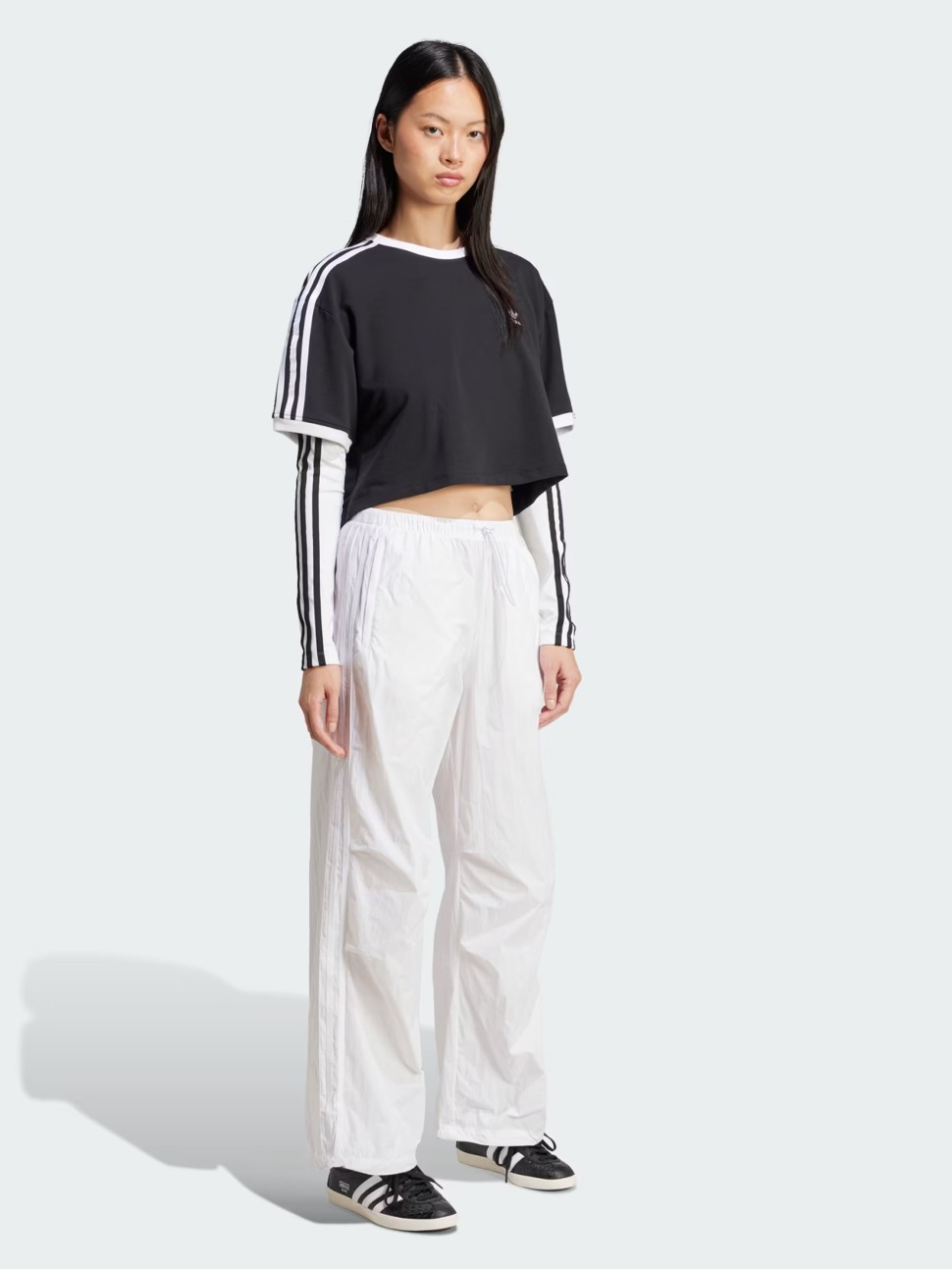 Футболка жіноча Adidas 3S LOOSE CROP T чорна JC8149 — фото 4