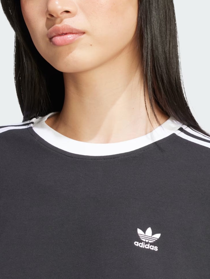 Футболка женская Adidas 3S LOOSE CROP T черная JC8149 изображение 5