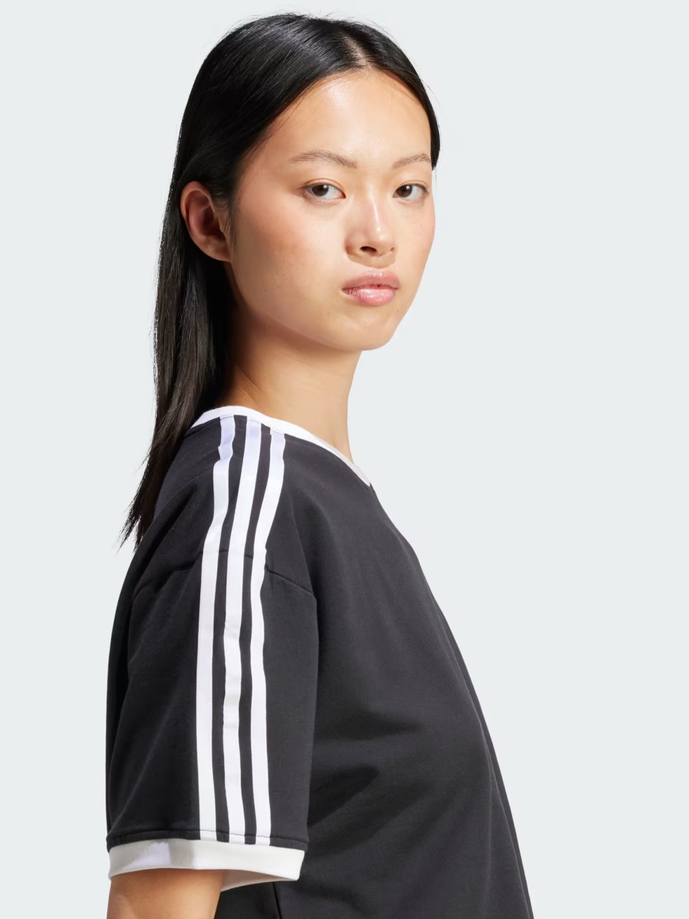 Футболка жіноча Adidas 3S LOOSE CROP T чорна JC8149 — фото 6