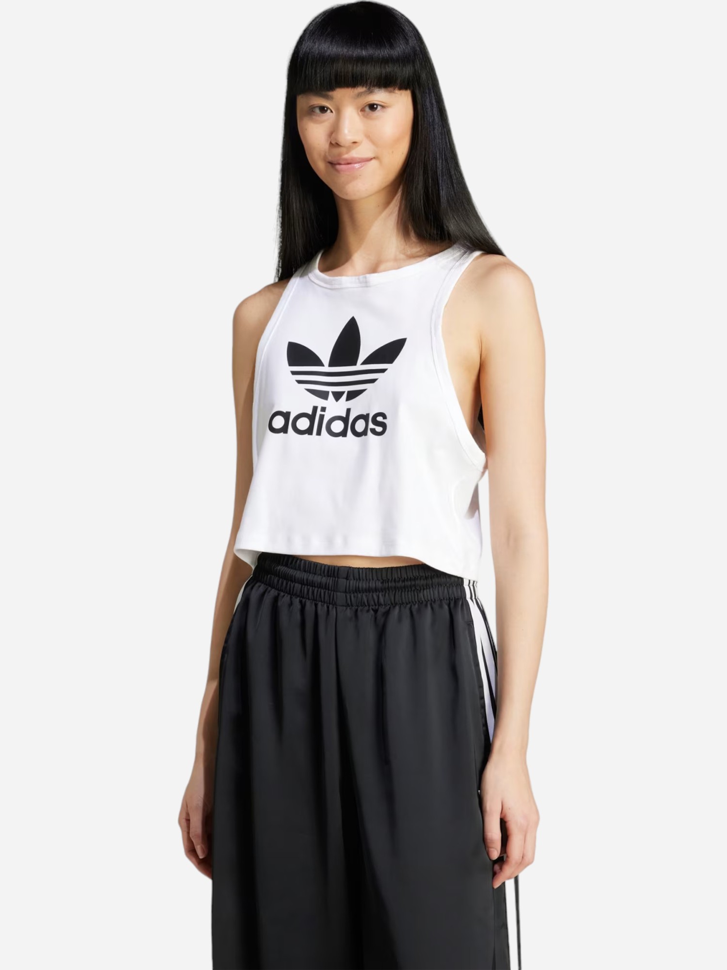 Майка женская Adidas TREFOIL TANK белая IP0679 изображение 2