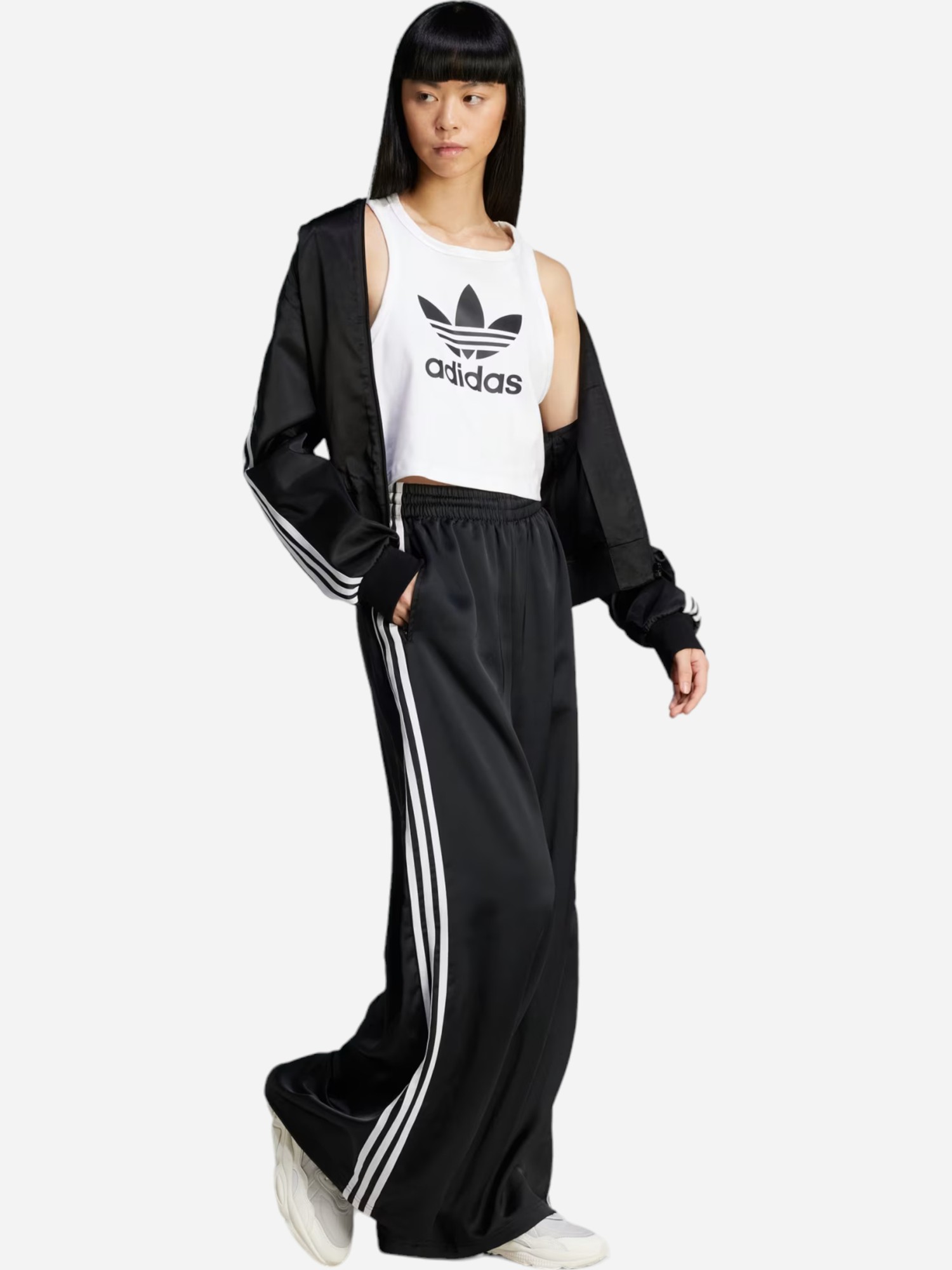 Майка женская Adidas TREFOIL TANK белая IP0679 изображение 4