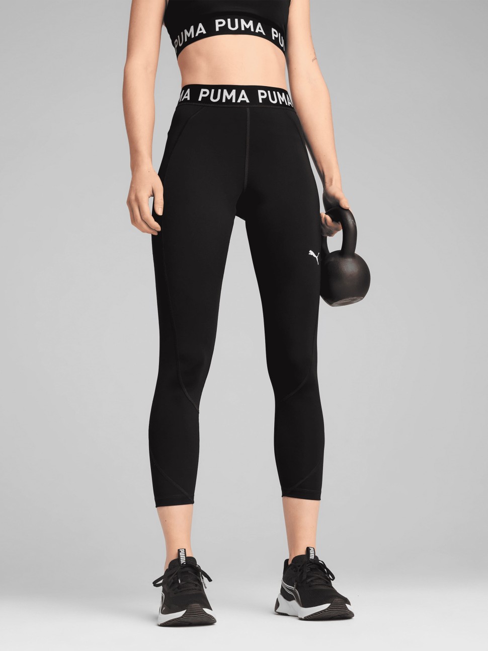 Легінси жіночі Puma W PUMA STRONG TIGHT - HW FL чорні 52600001 — фото 2