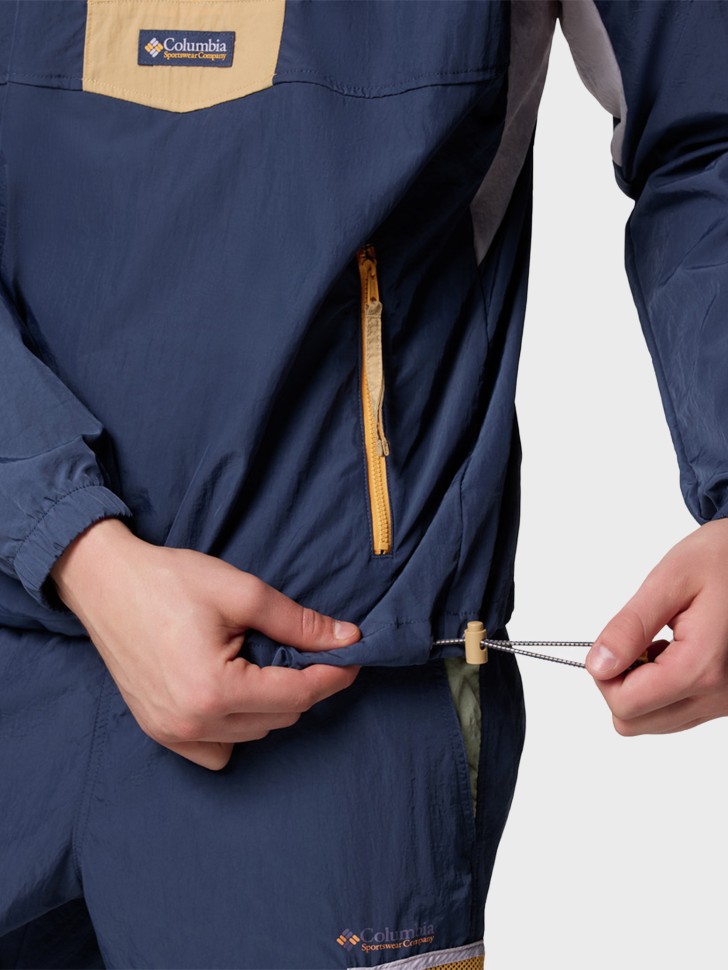 Ветровка мужская Columbia Riptide™ II Retro Windbreaker Anorak синяя 2121681-466 изображение 7