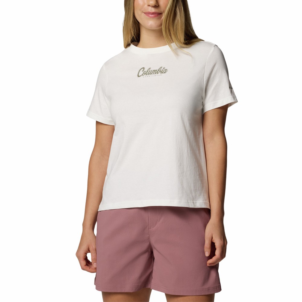 Футболка женская Columbia Rolling Bend™ Graphic SS белая 2120021-125 изображение 1