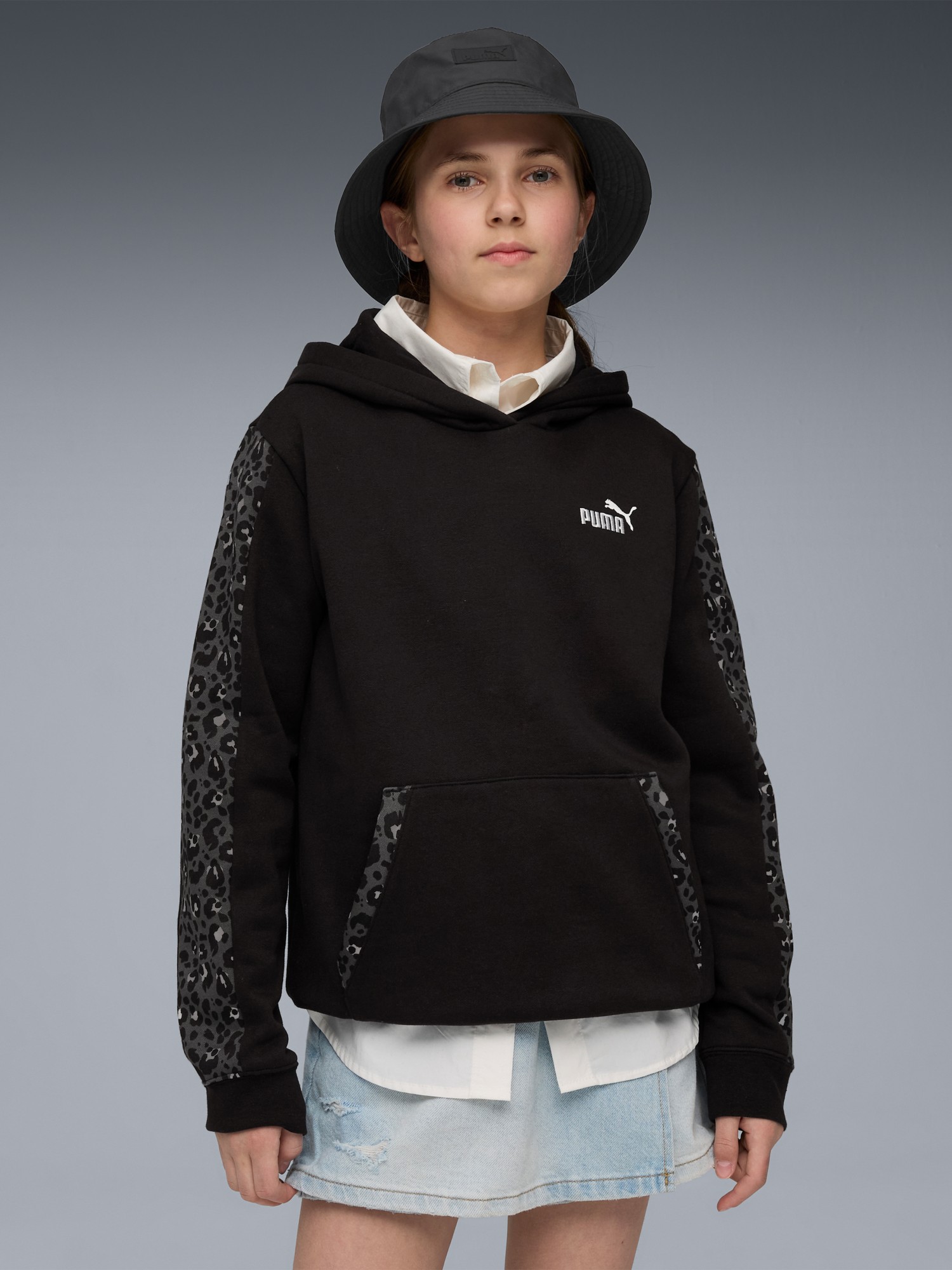 Толстовка детская Puma ESS GRAPHIC Animal Hoodie FL черная 68875801 изображение 2