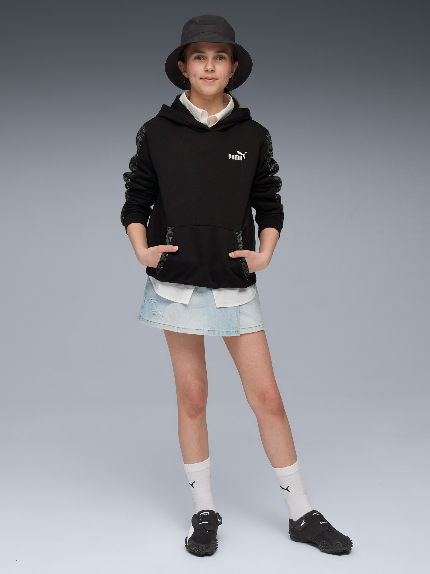 Толстовка детская Puma ESS GRAPHIC Animal Hoodie FL черная 68875801 изображение 4