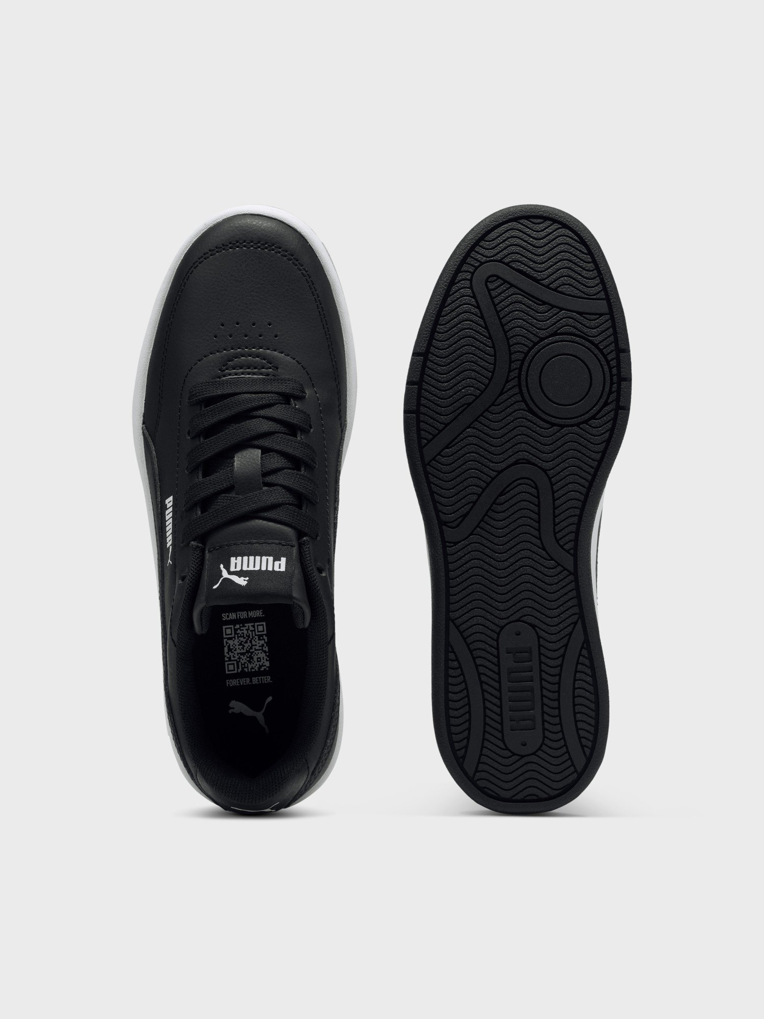 Кроссовки детские Puma Court Classic Clean Jr черные 40375002 изображение 7