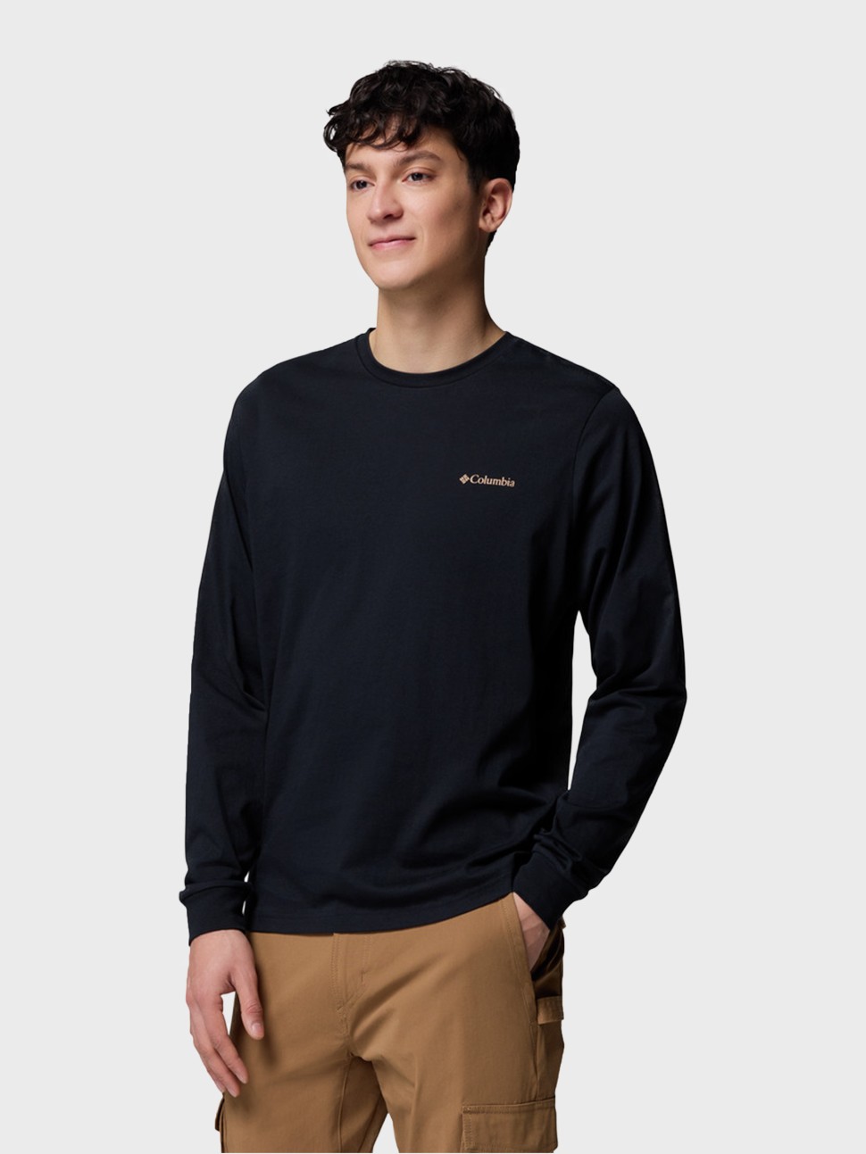 Толстовка чоловіча Columbia CSC™ Seasonal Logo LS Tee чорна 2013541-007 — фото 2