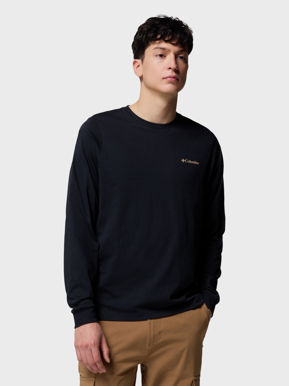 Толстовка чоловіча Columbia CSC™ Seasonal Logo LS Tee чорна 2013541-007 — фото 3