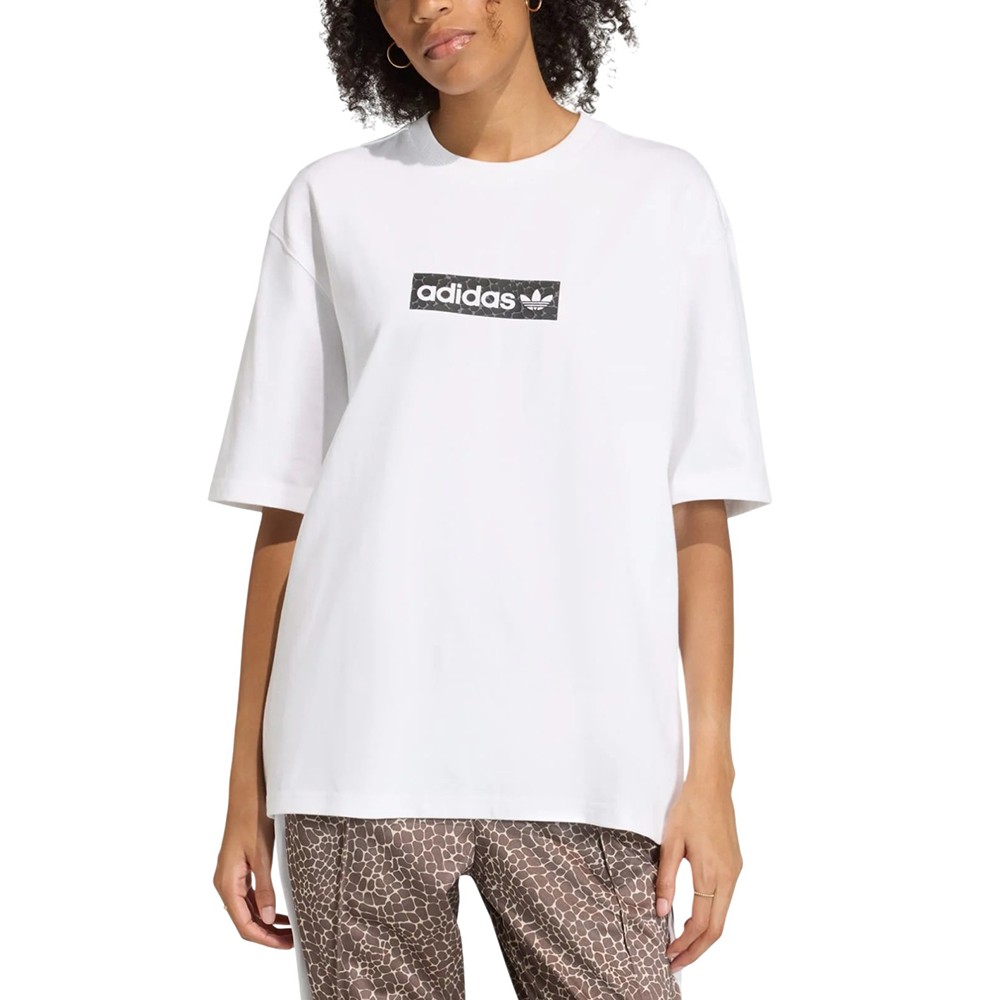 Футболка женская Adidas AOP SS T-SHIRT белая KD8812