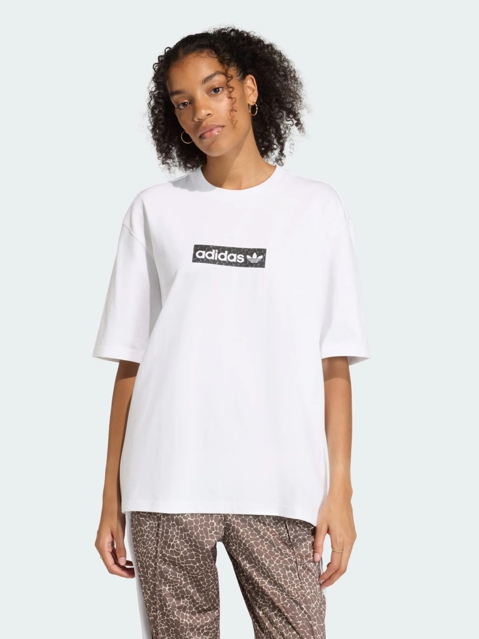 Футболка жіноча Adidas AOP SS T-SHIRT біла KD8812 — фото 2