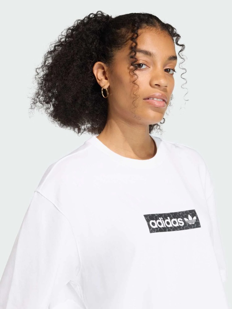 Футболка женская Adidas AOP SS T-SHIRT белая KD8812 изображение 4