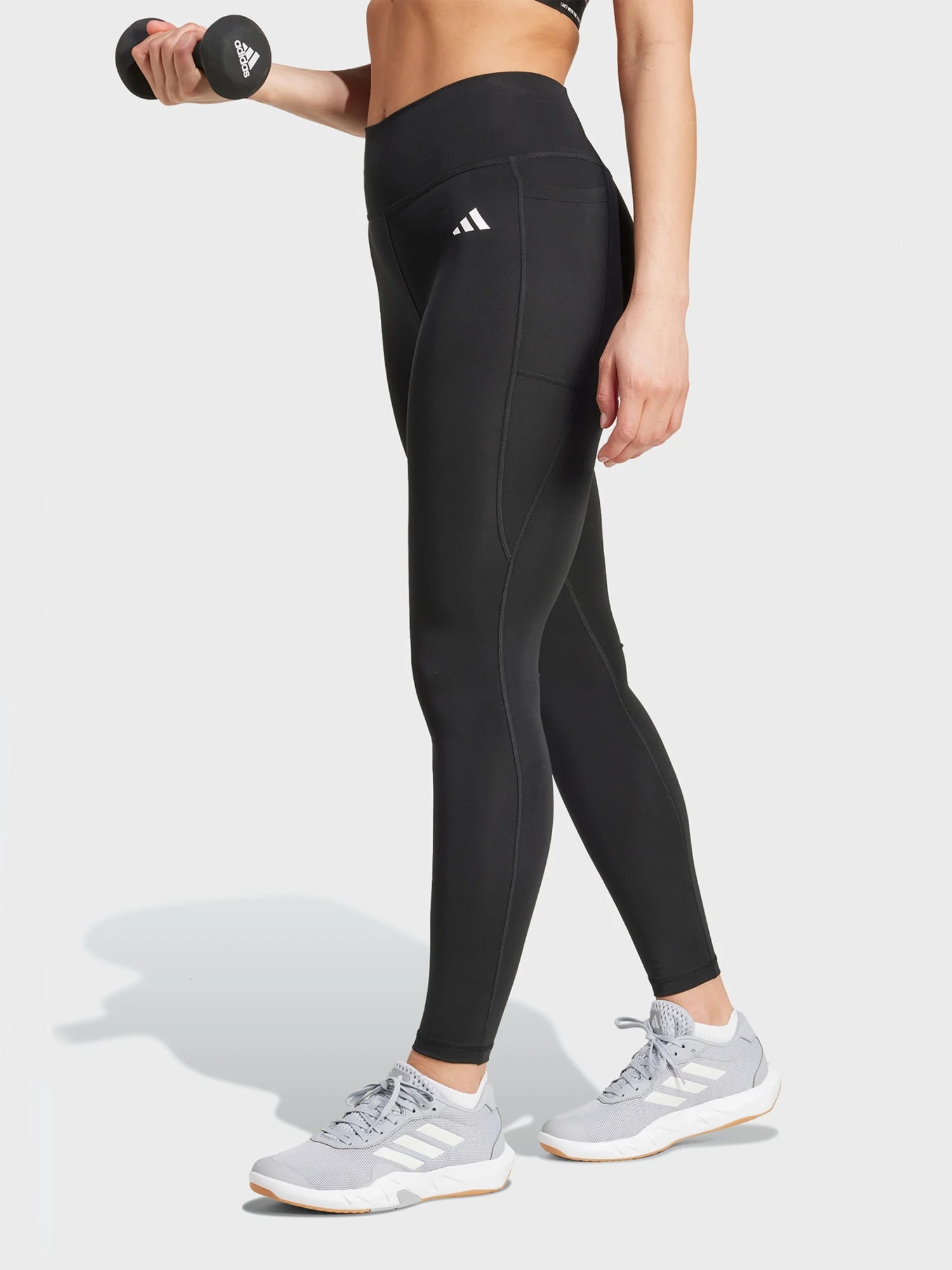 Леггинсы женские Adidas OPT ESS ST 1/1 черные IT2280 изображение 3