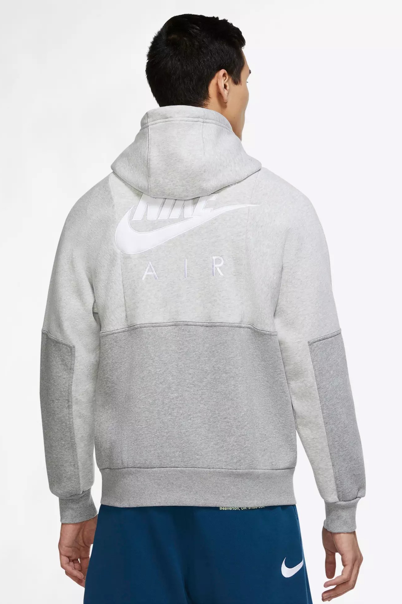 Толстовка мужская Nike M Nsw Nike Air Fz Bb Hoodie серая DD6456-063 изображение 2