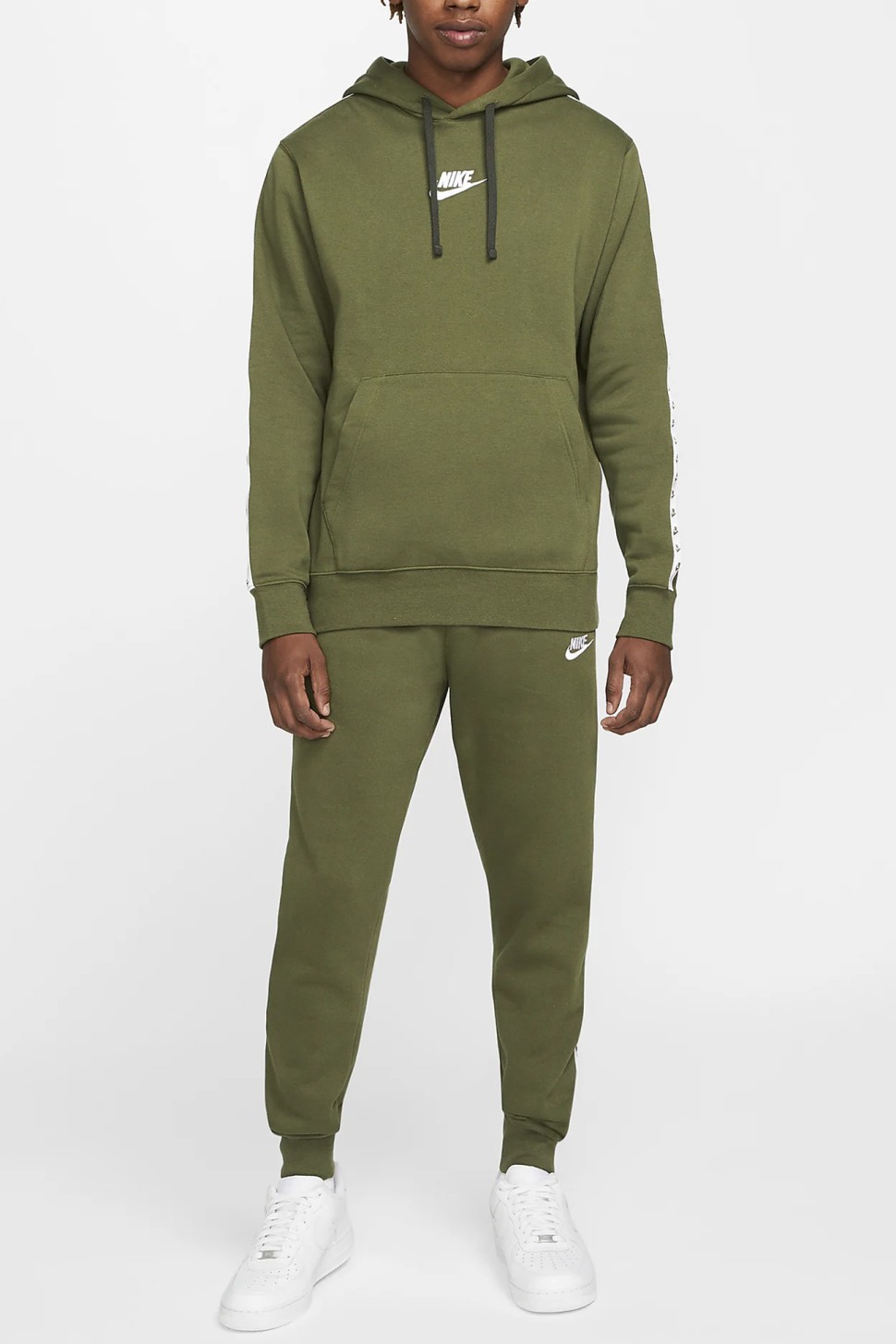 Костюм чоловічий Nike M Nk Club Flc Gx Hd Trk Suit зелений DM6838-326 — фото 2