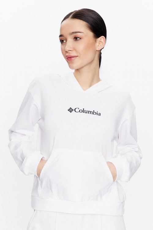 Худи женское Columbia Logo™ III French Terry Hoodie белое 2032871-100 изображение 2