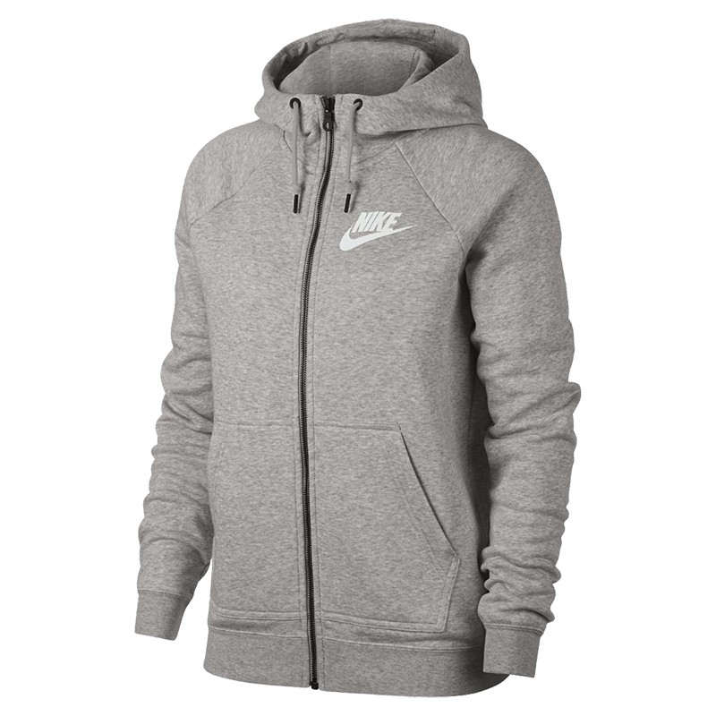 Толстовка женская Nike Sportswear Rally Full Zip серая 930909-050