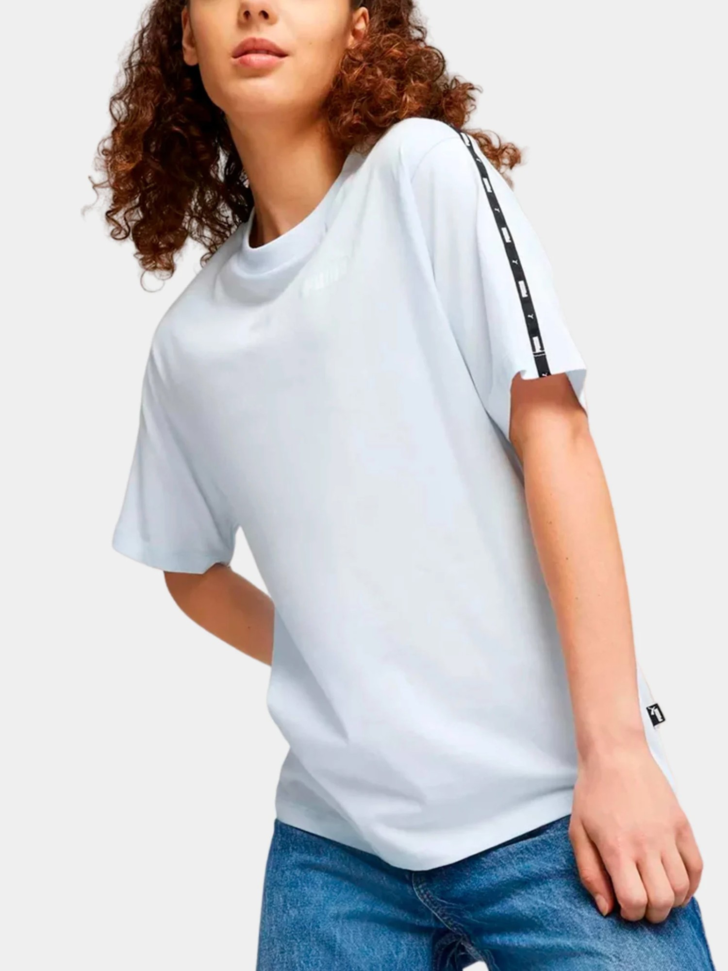 Футболка женская Puma ESS TAPE Tee белая 67599402 изображение 2