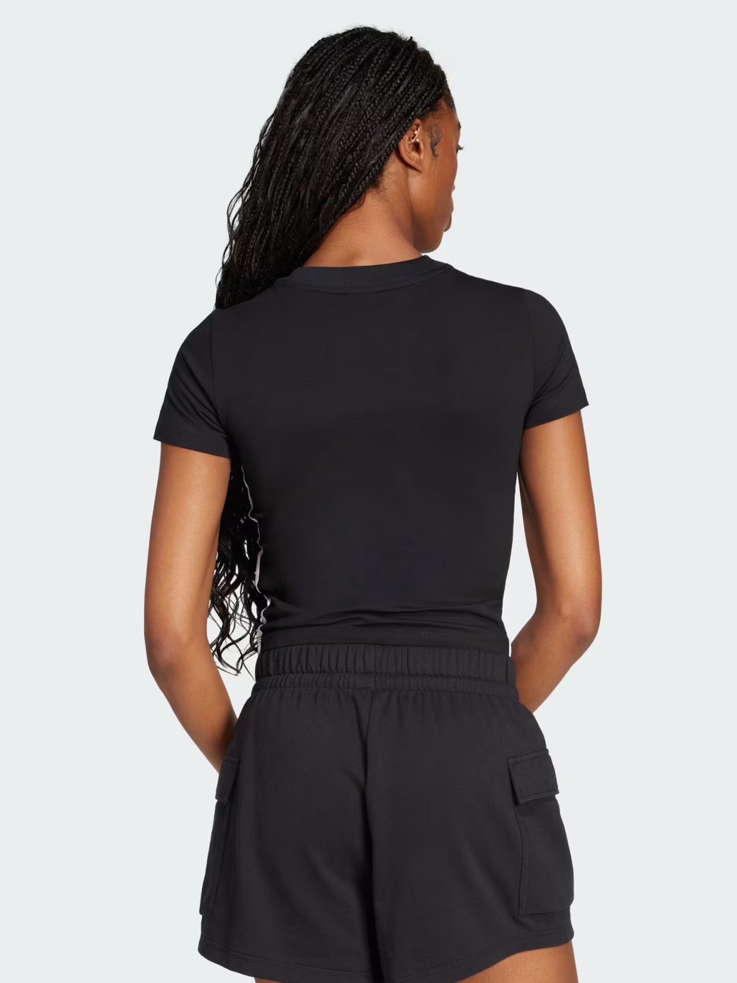 Футболка жіноча Adidas W 3S SJ BABY T чорна JC8325 изображение 3