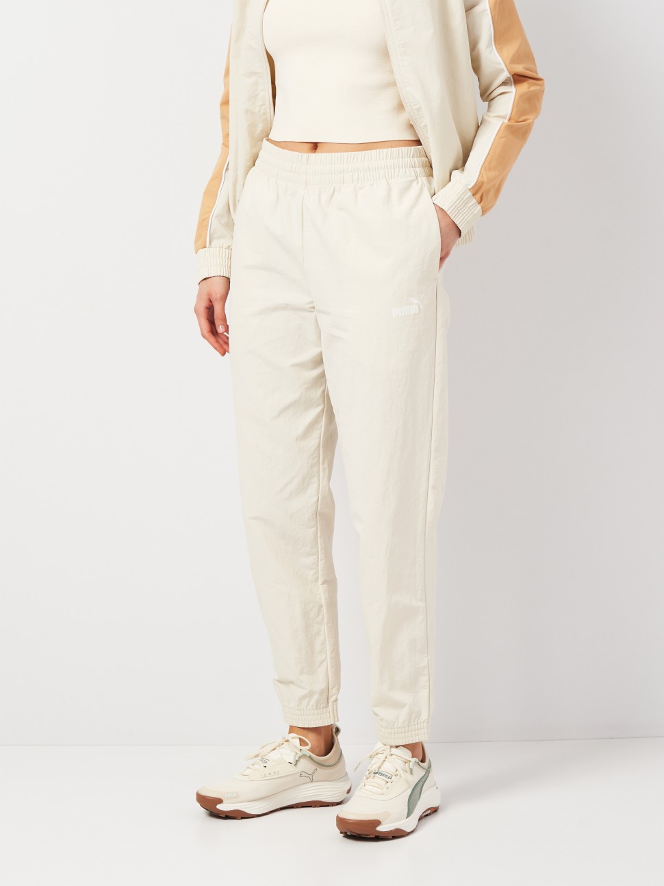 Костюм жіночий Puma Woven Tracksuit бежевий 68508087 — фото 5