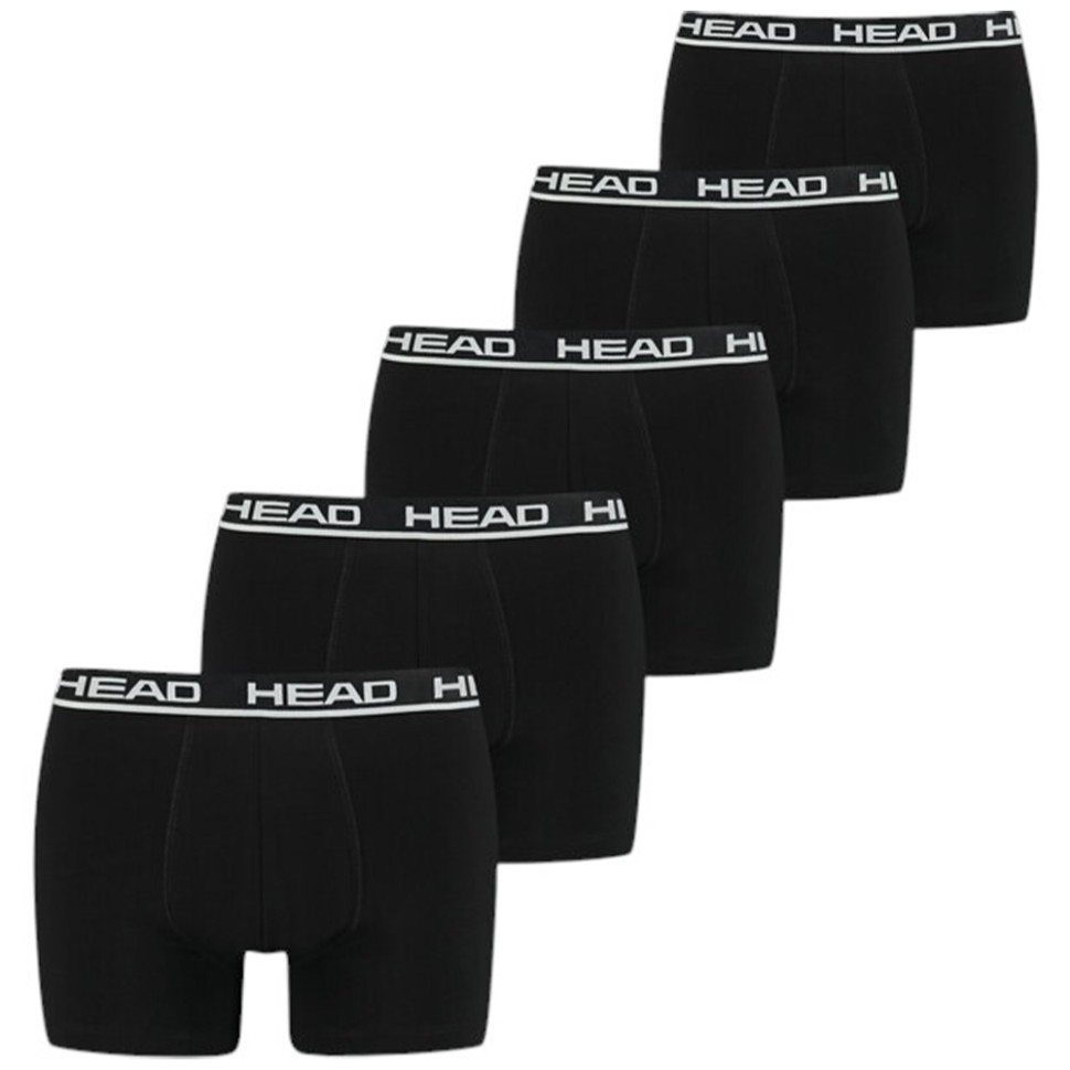 Боксери чоловічі HEAD BASIC BOXER 5P ECOM чорні 701203974010 изображение 1